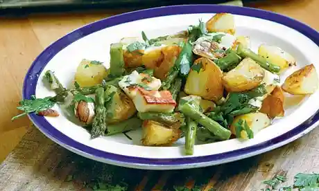 Asparagus, Halloumi and New Potatoes